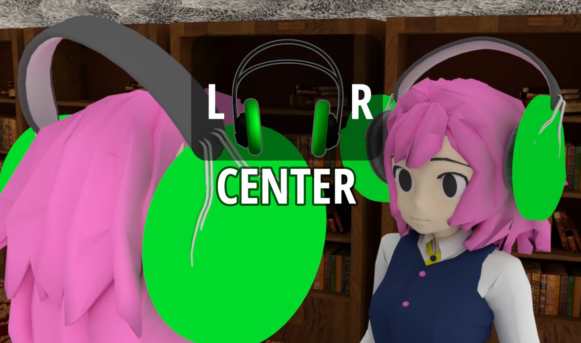 headphones test: music left, right, center